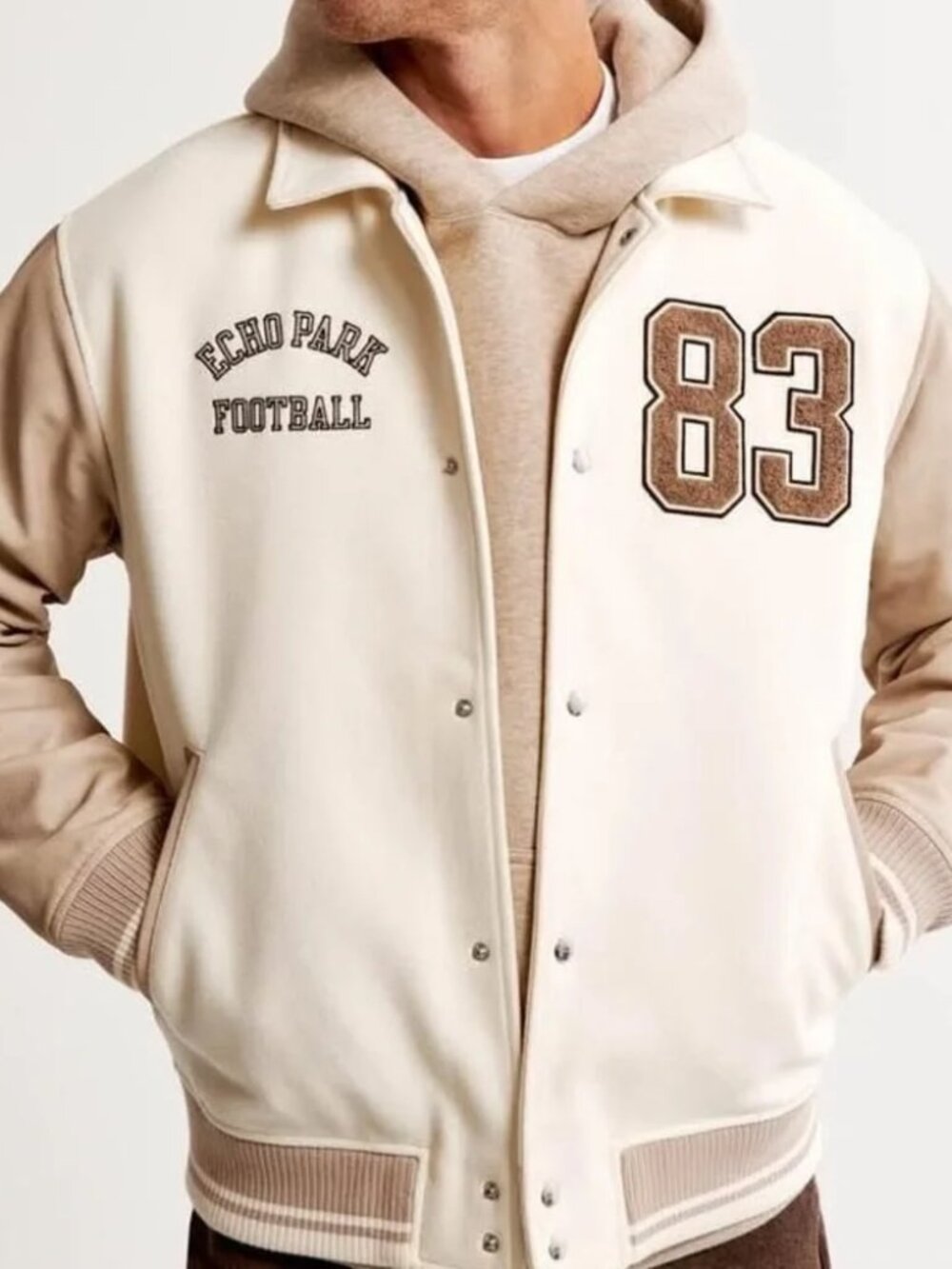 ABERCROMBIE & FITCH Echo Park Football Varsity Jacket MEN'S M